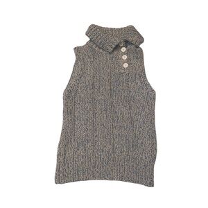 et vous Button Up Turtleneck Sweater Vest Women Size XS / S *No Size Tags*